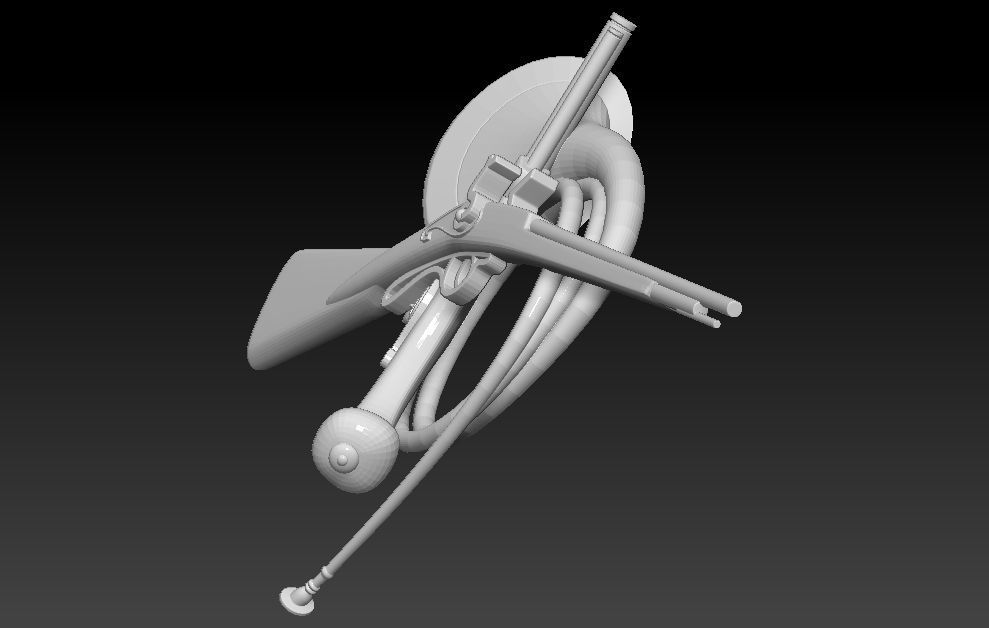 Rifle 3D print model_3