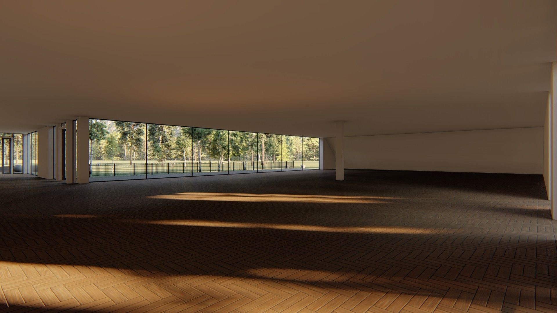 Villa house Low-poly 3D model_11