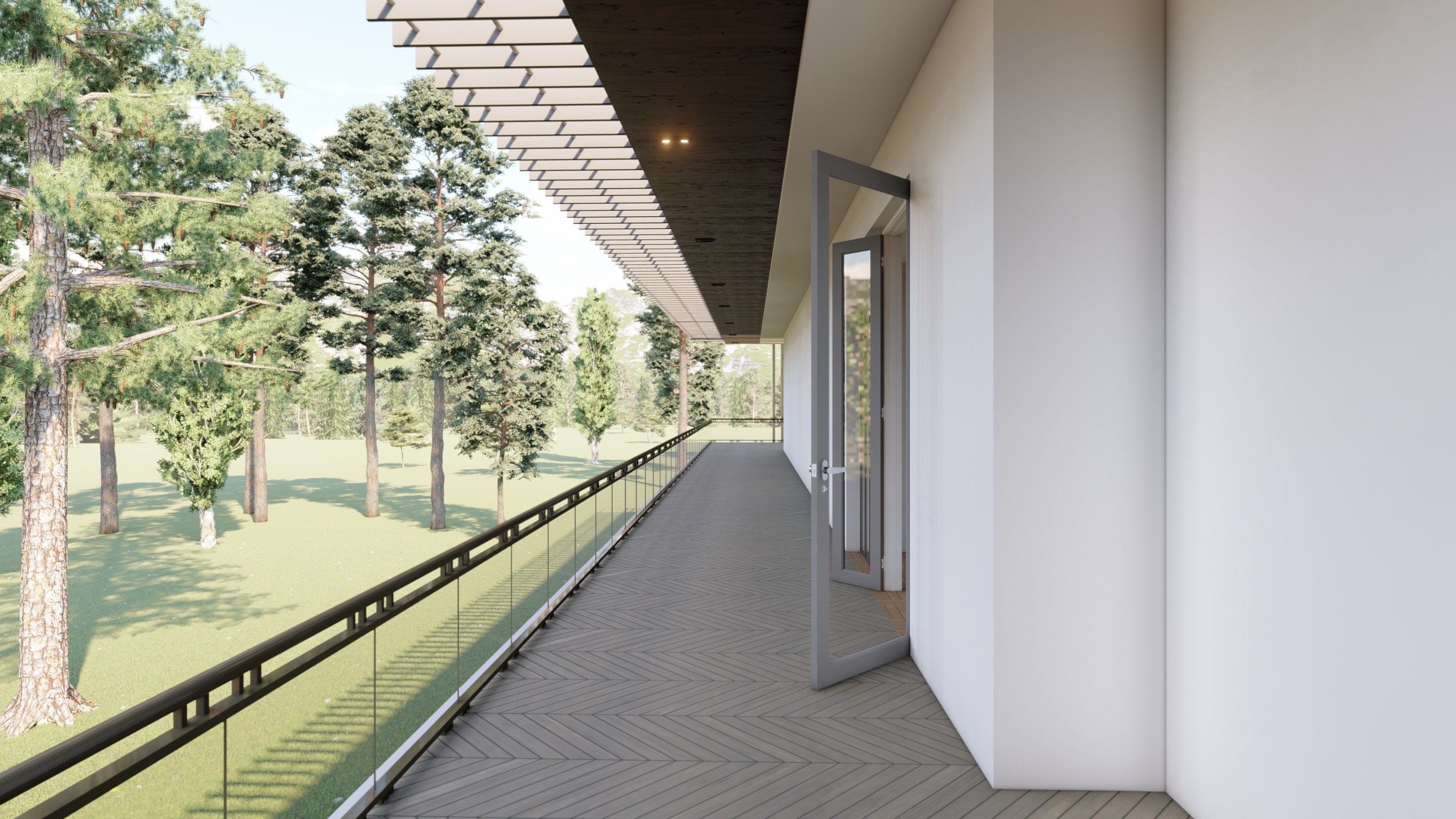 Villa house Low-poly 3D model_18