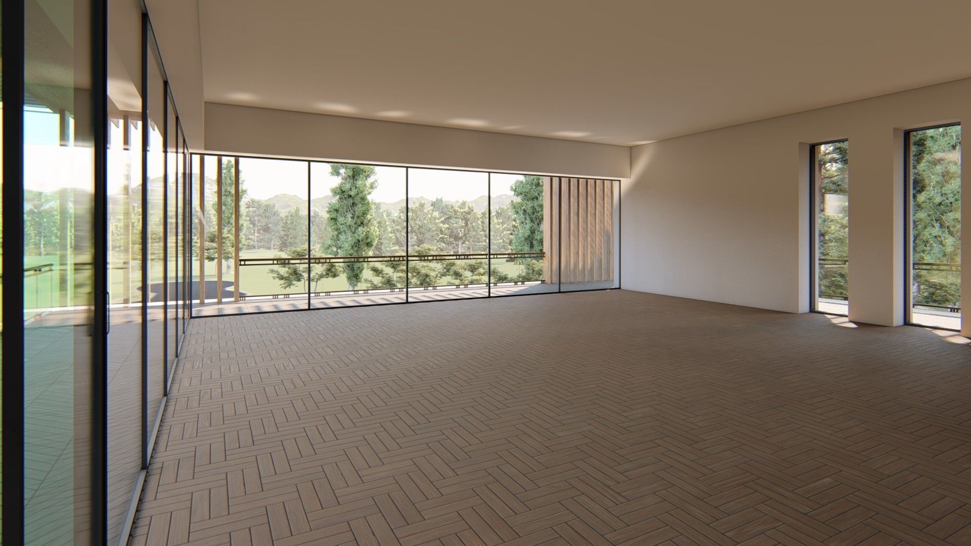 Villa house Low-poly 3D model_17