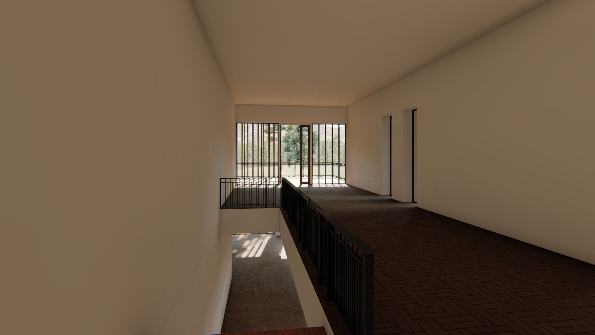 Villa house Low-poly 3D model_21