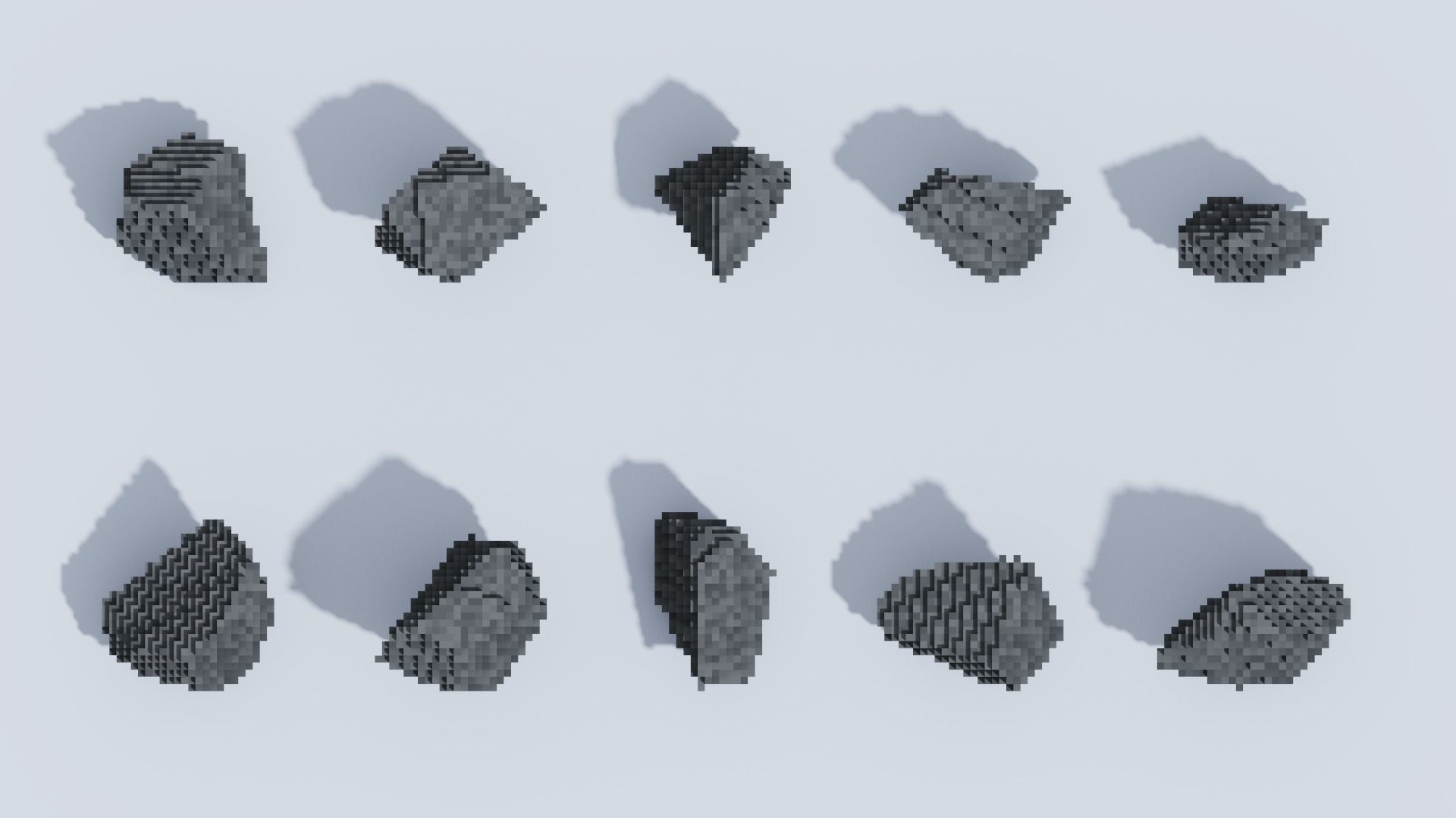 Voxel Stones T4 Low-poly 3D model_3