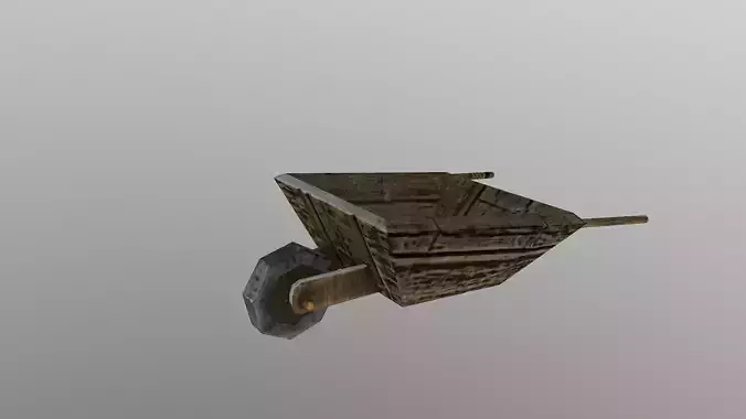 Low Poly Wheelbarrow