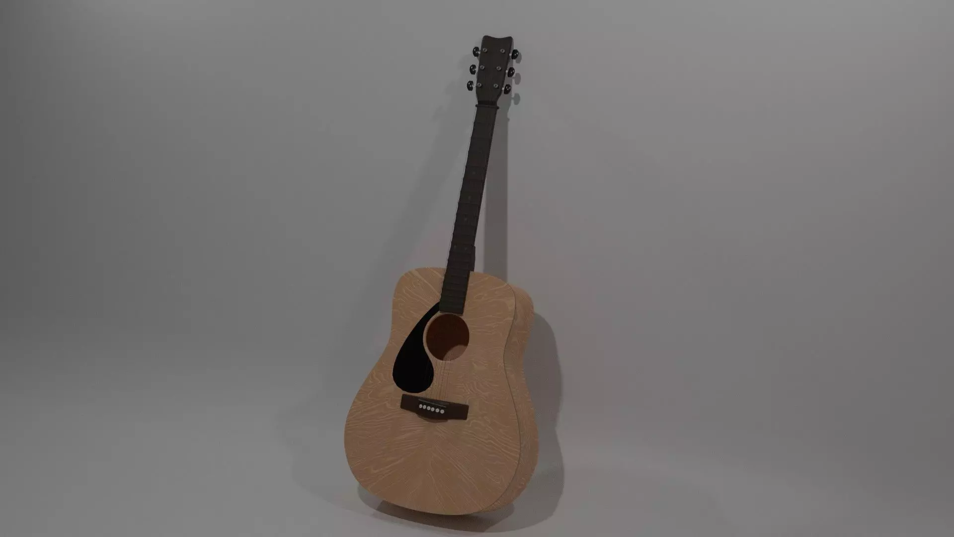 Acoustic guitar 3D model_0