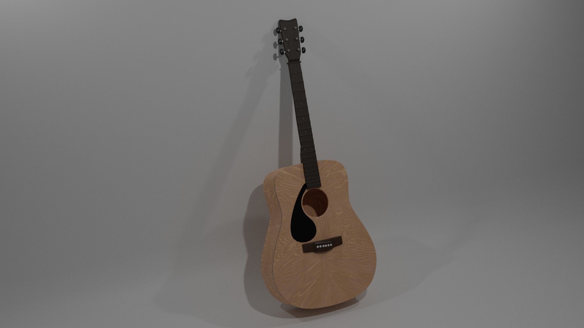 Acoustic guitar 3D model_1