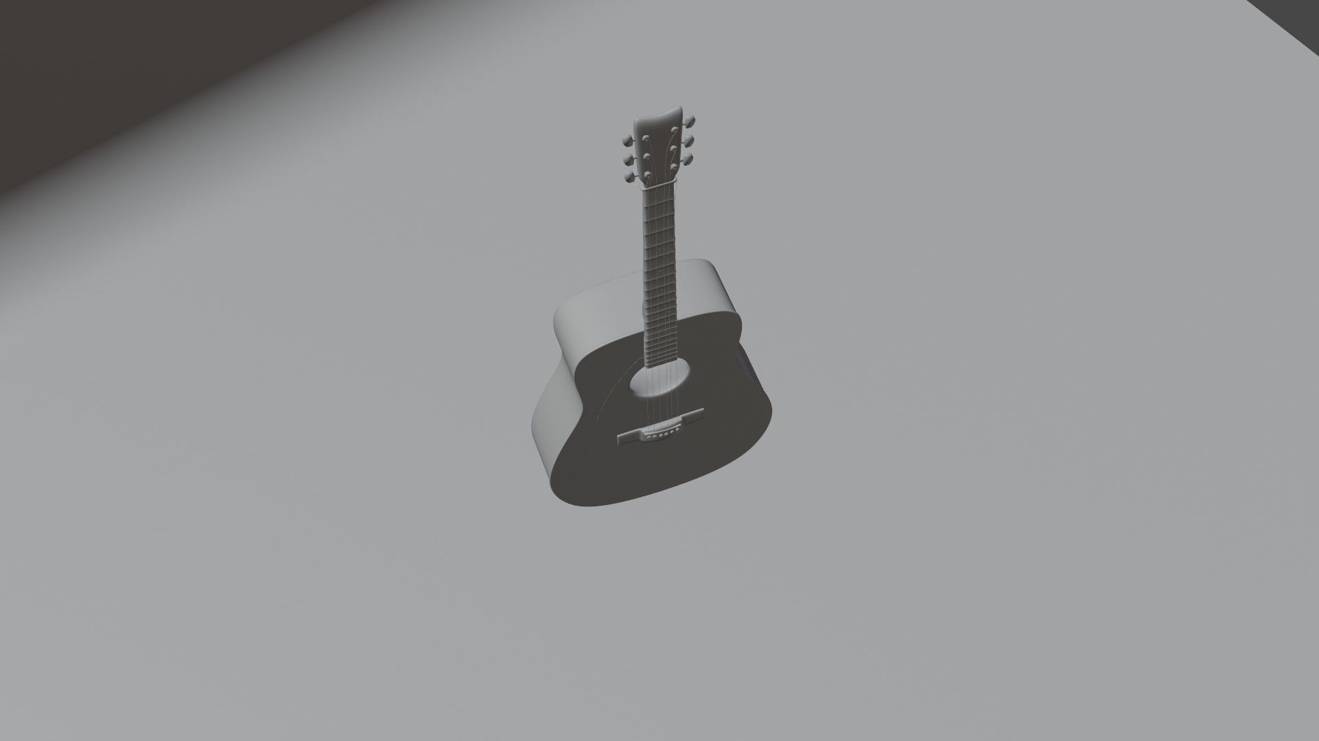 Acoustic guitar 3D model_11
