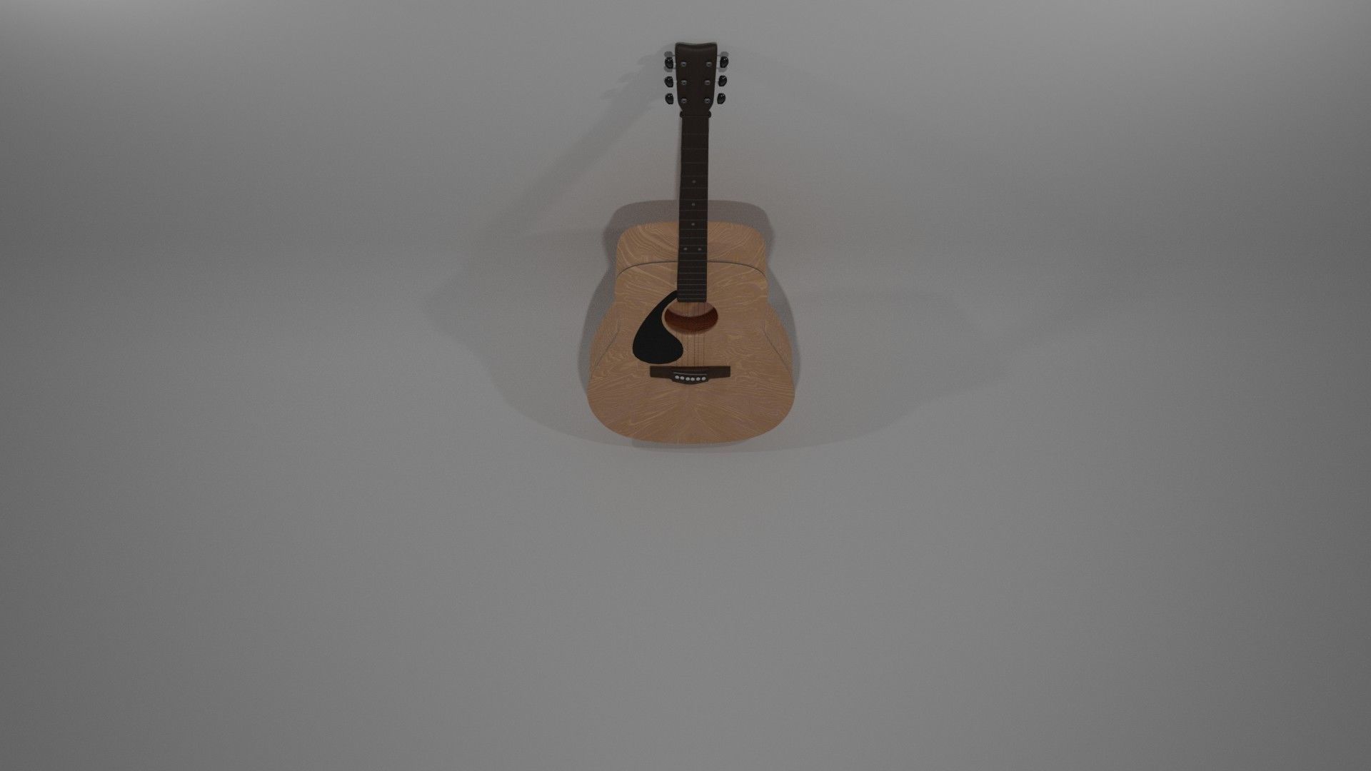 Acoustic guitar 3D model_2