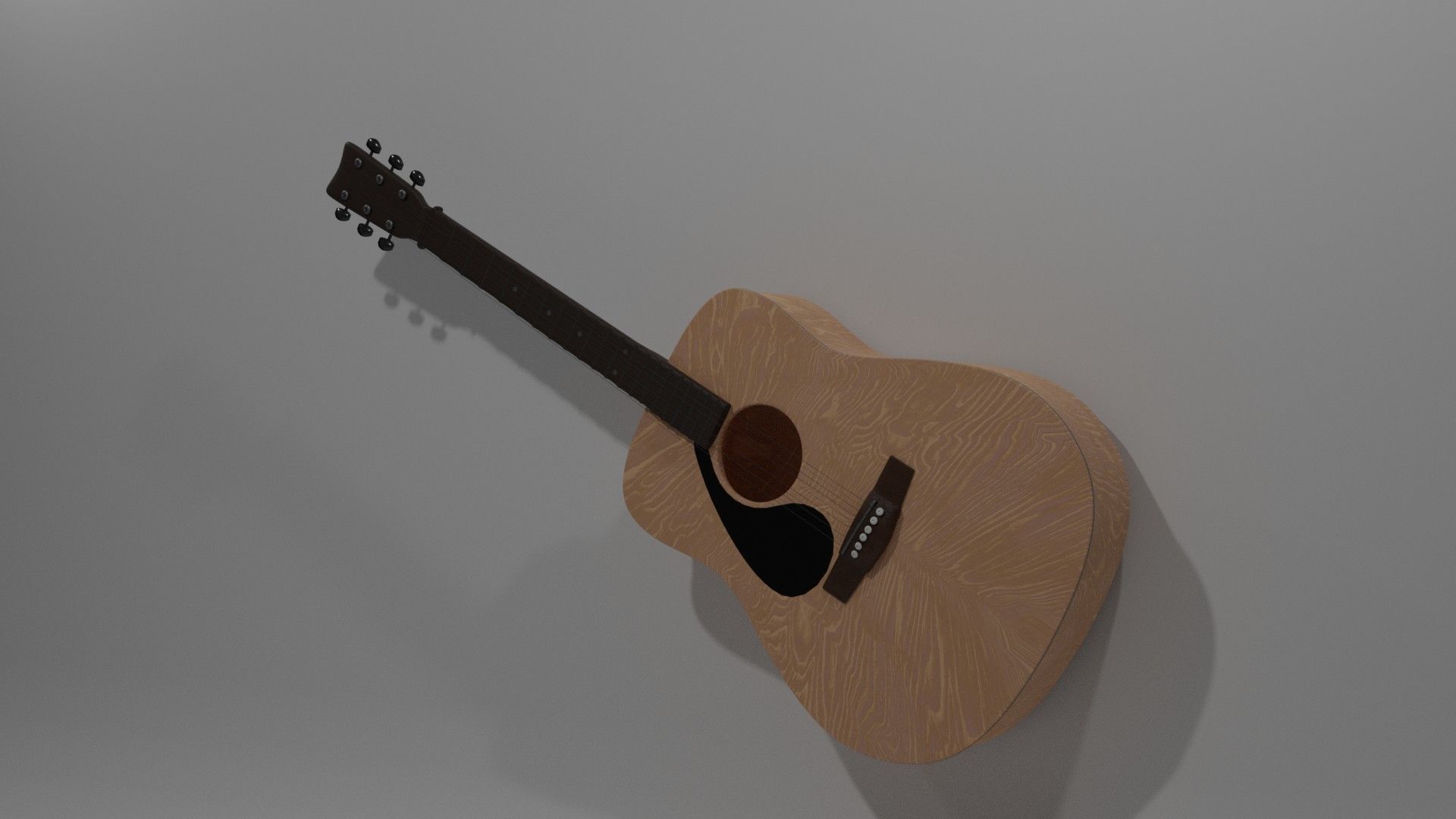 Acoustic guitar 3D model_5