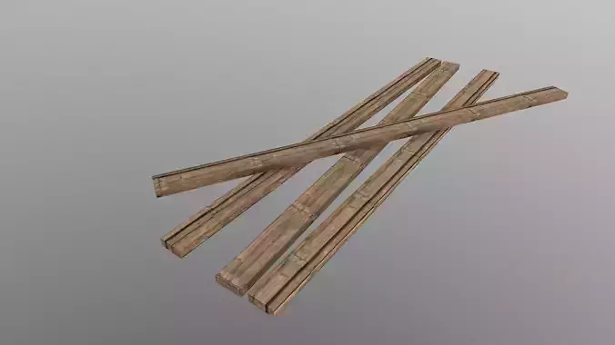  Low Poly Wooden Planks