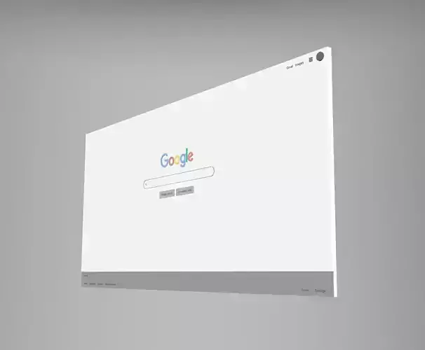 Google Search Web Page 3D Free low-poly 3D model