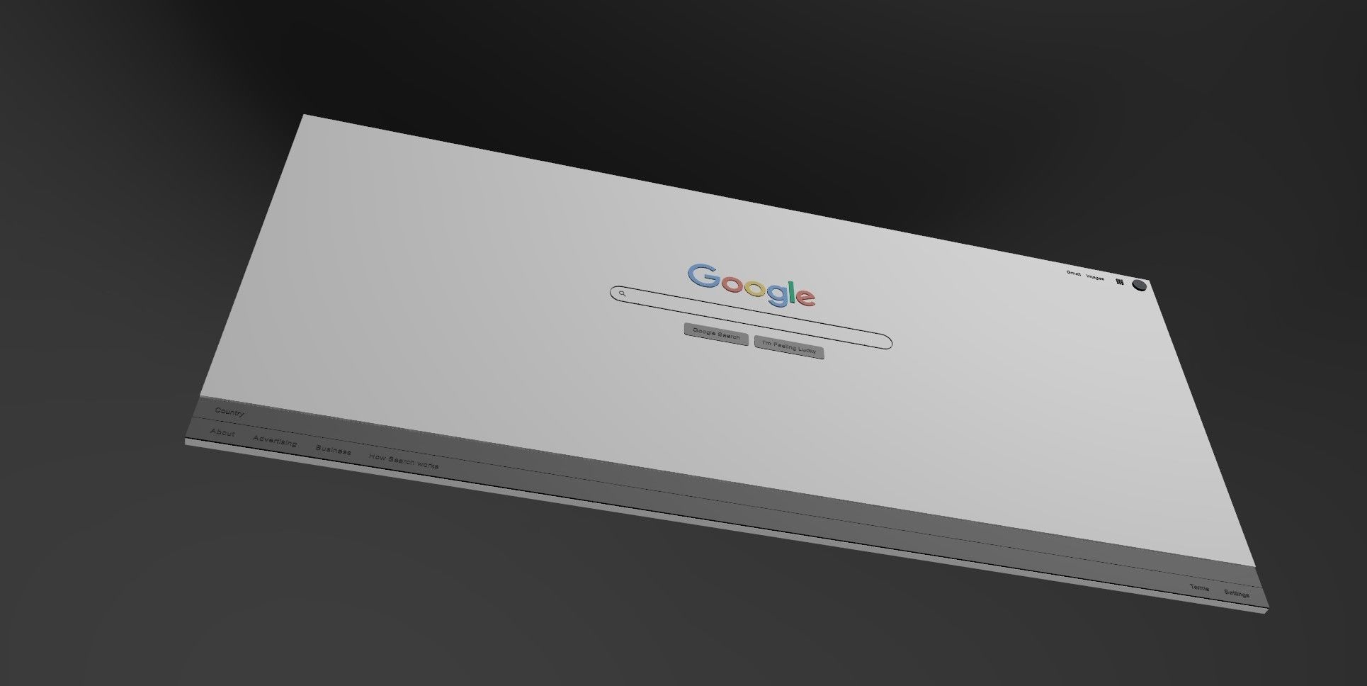 Google Search Web Page 3D Free low-poly 3D model_12