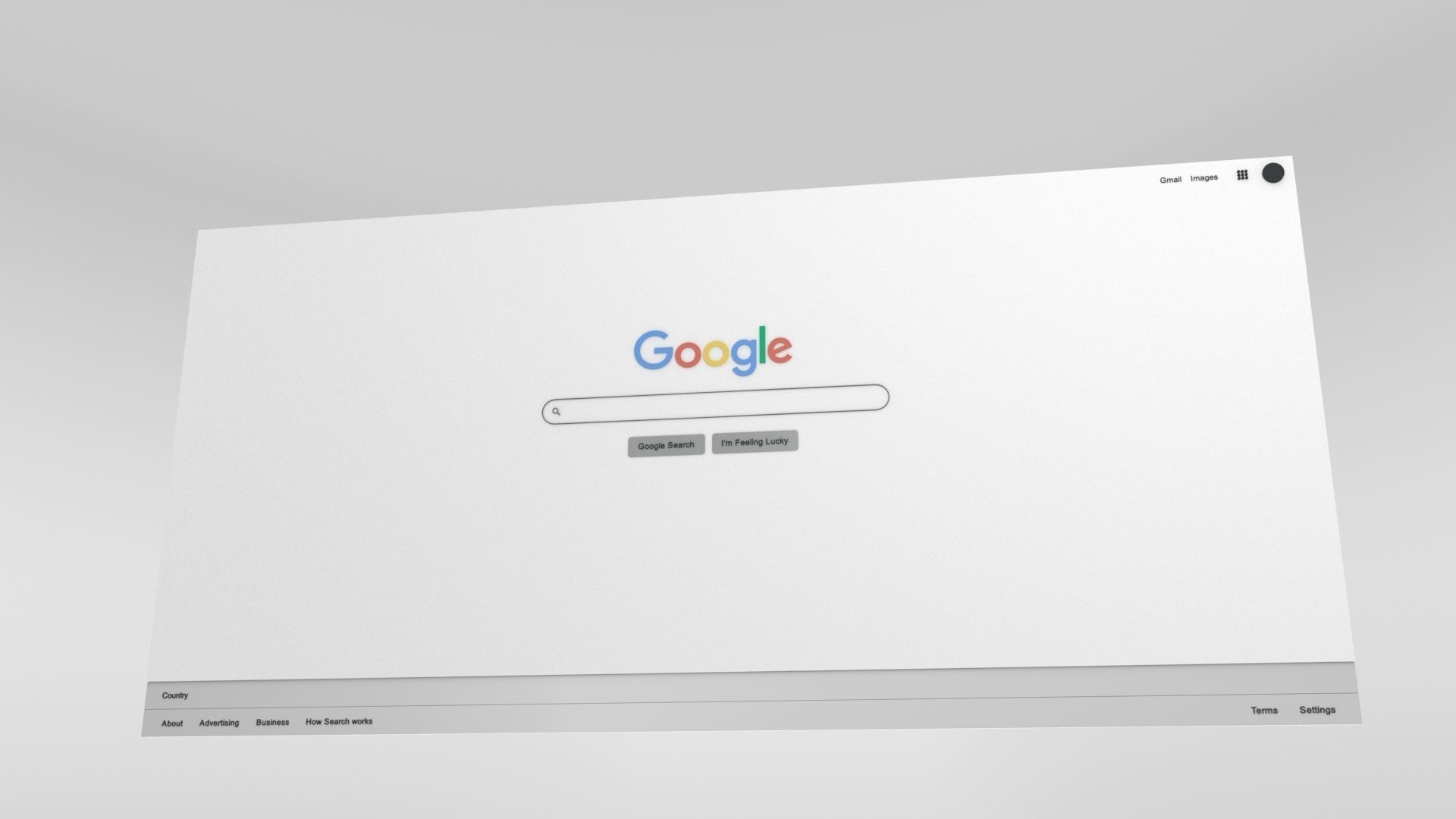 Google Search Web Page 3D Free low-poly 3D model_1