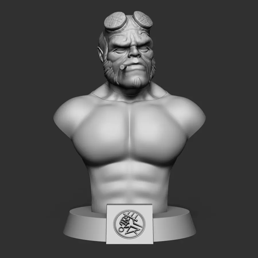 Hellboy Bust - Height 235 mm 3D print model