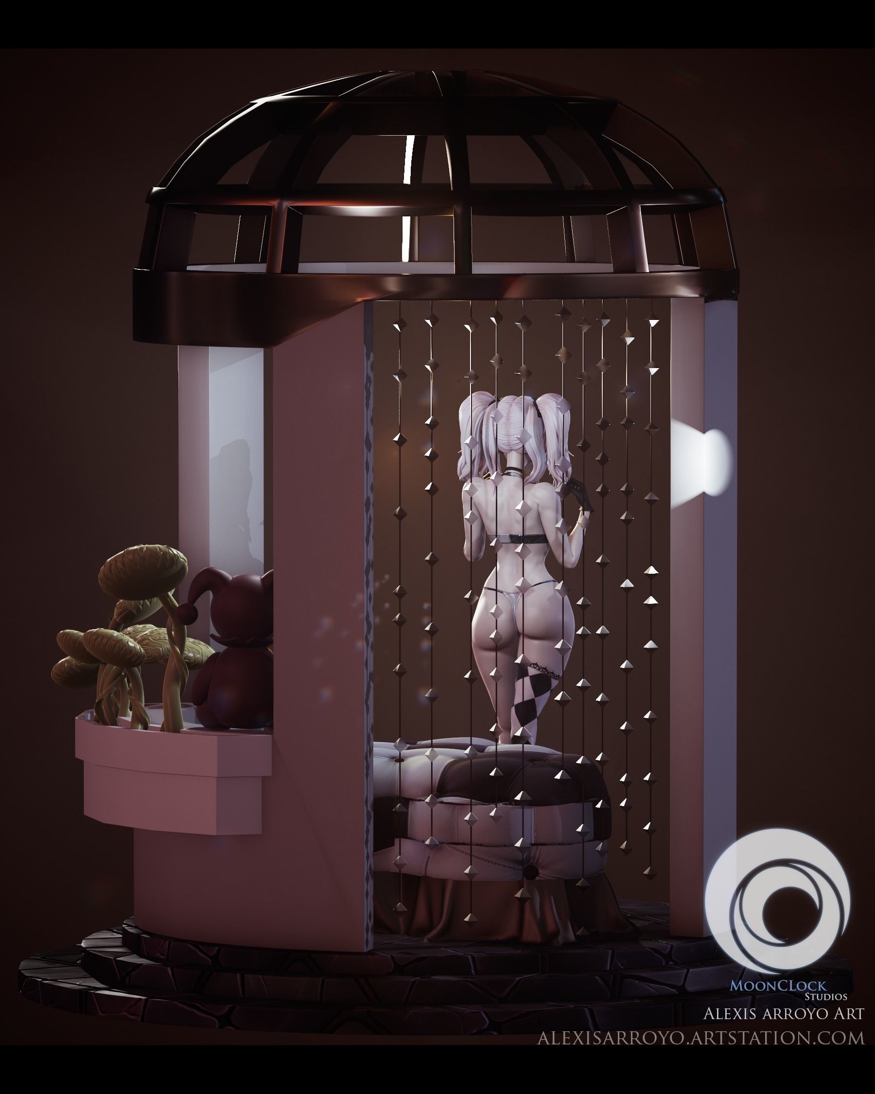 Harley Quinn Suicide Squad Diorama 3D print model_5