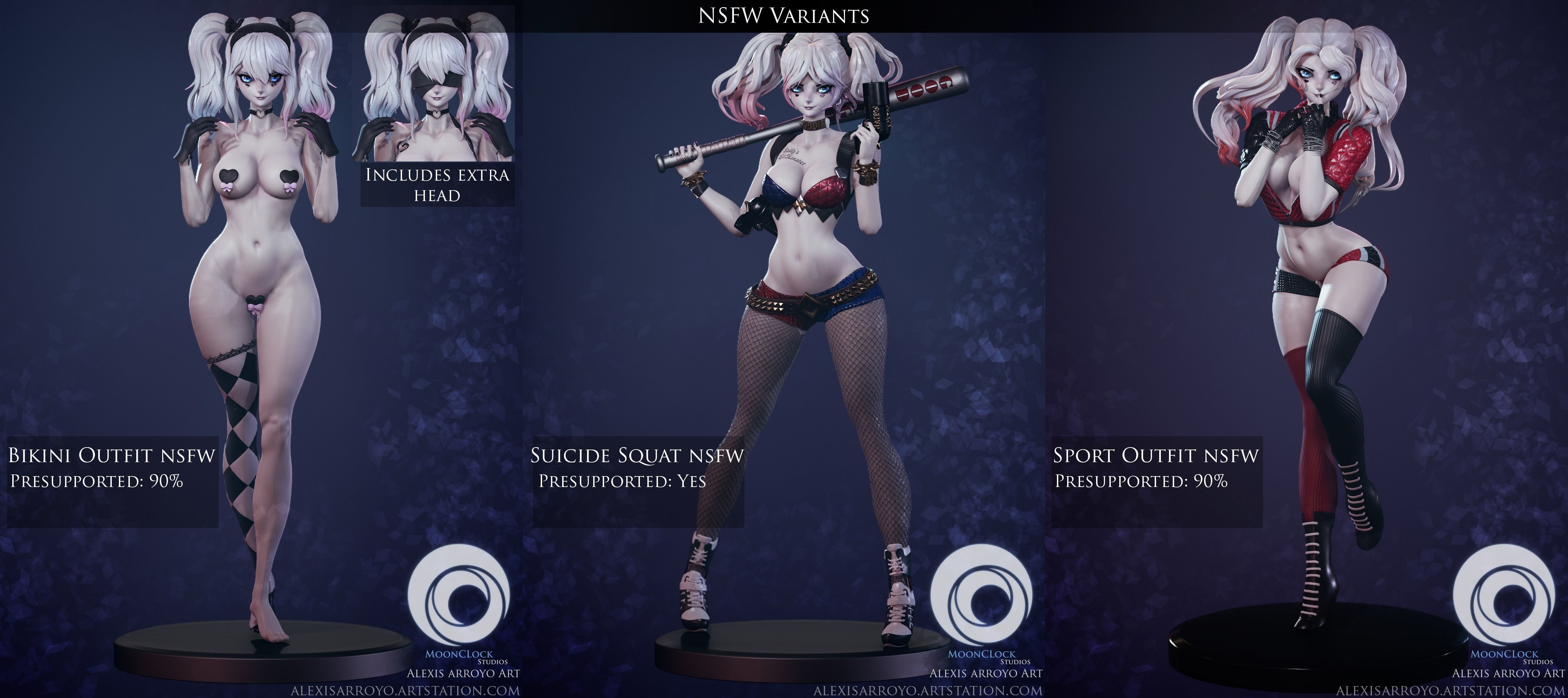 Harley Quinn Suicide Squad Diorama 3D print model_3