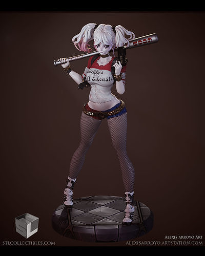Harley Quinn Suicide Squad Diorama 3D print model