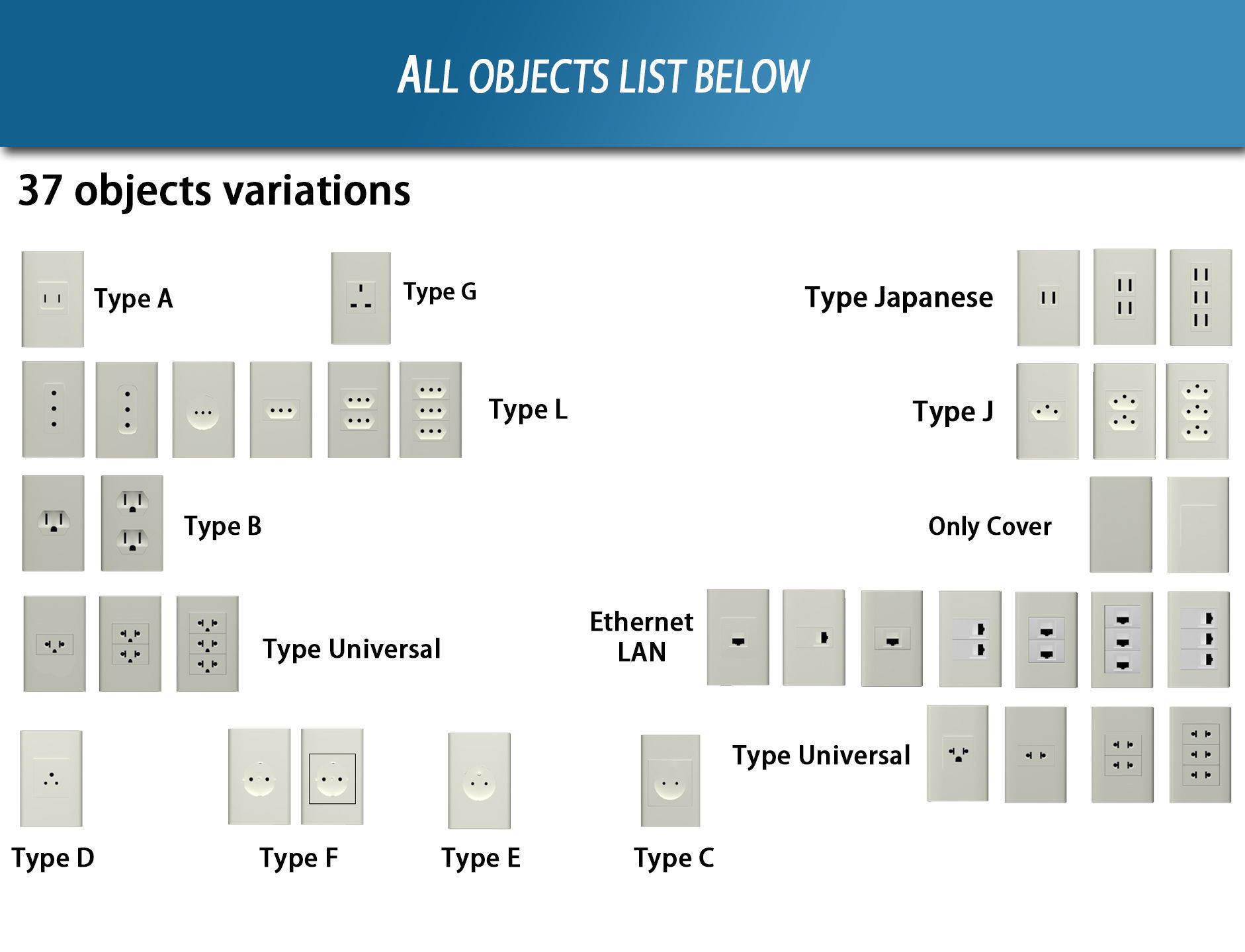 Outlet Pack House Decoration Low-poly 3D model_1
