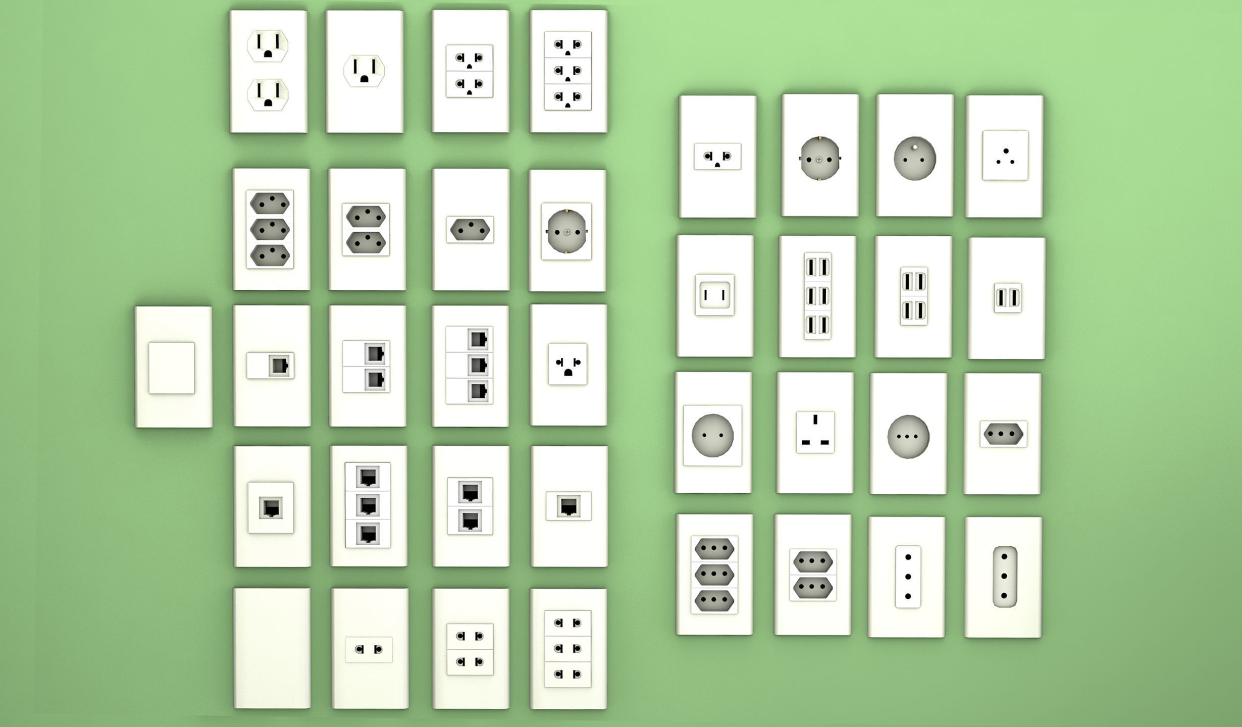 Outlet Pack House Decoration Low-poly 3D model_5