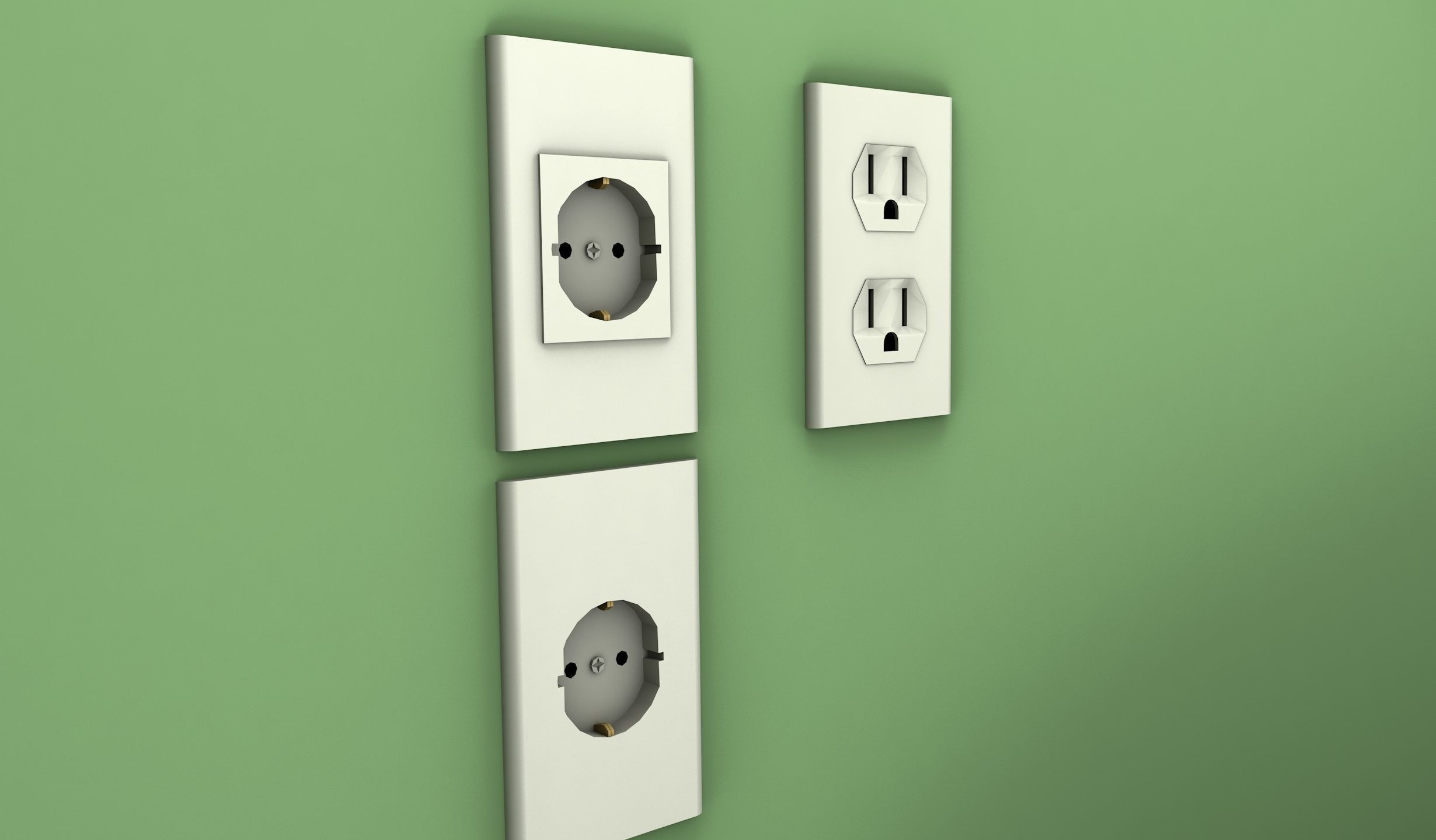 Outlet Pack House Decoration Low-poly 3D model_8