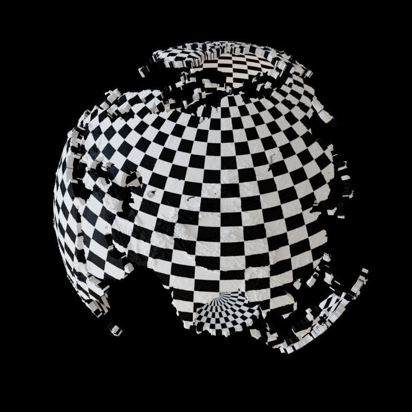 Earth continents globe 3D model_9