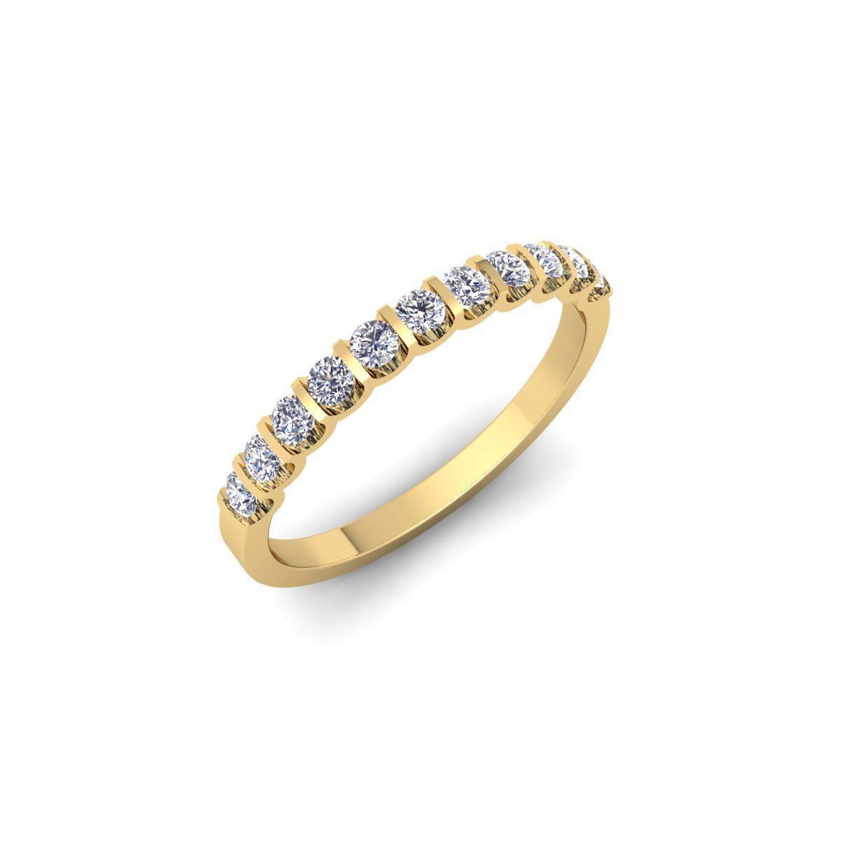 Half Eternity Ring 3d model 3D print model_4