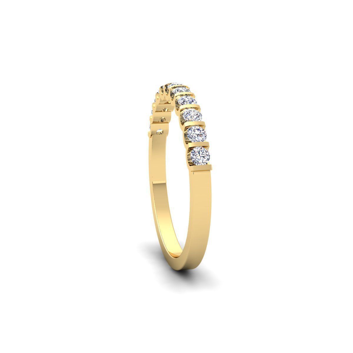 Half Eternity Ring 3d model 3D print model_5