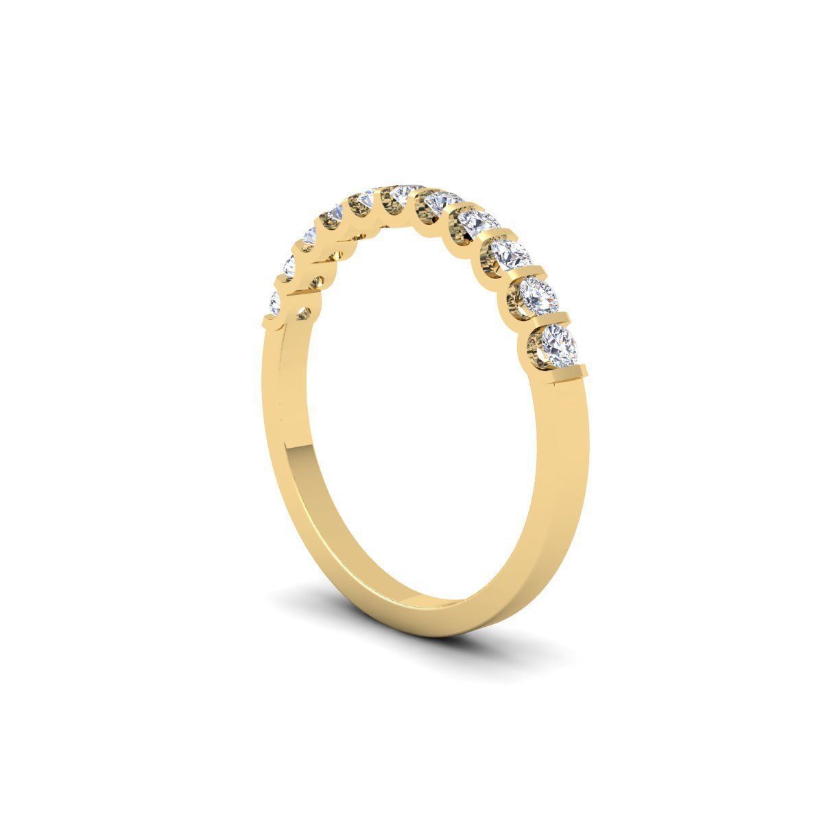 Half Eternity Ring 3d model 3D print model_1