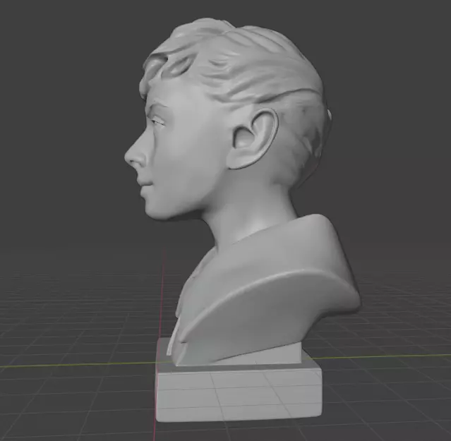 Audrey Hepburn 3D print model_2