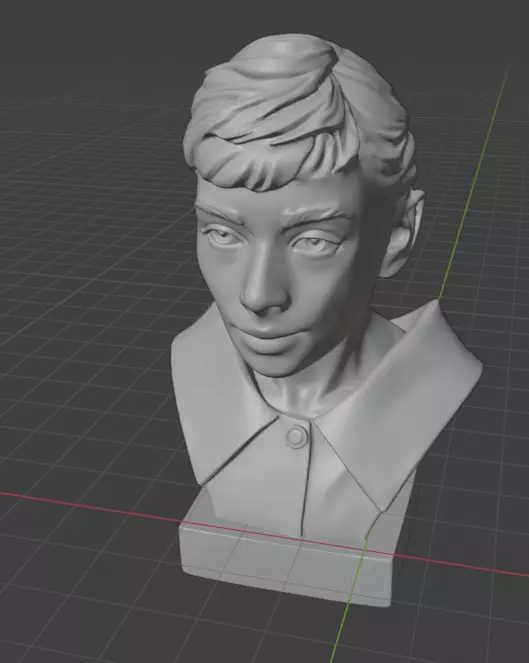 Audrey Hepburn 3D print model_4