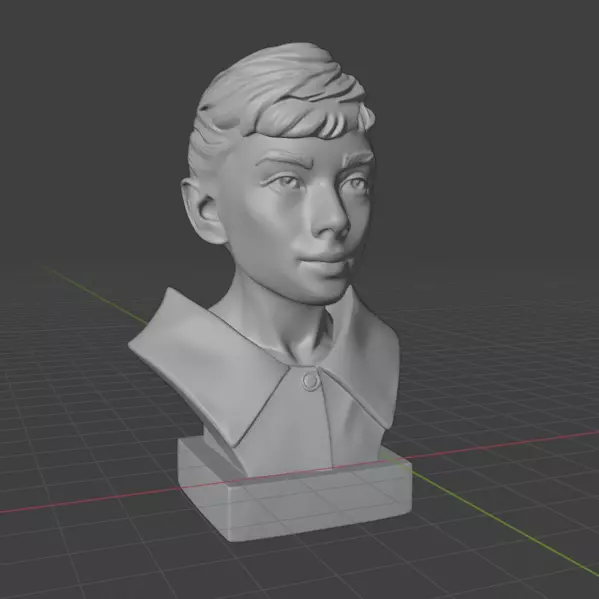 Audrey Hepburn 3D print model_19