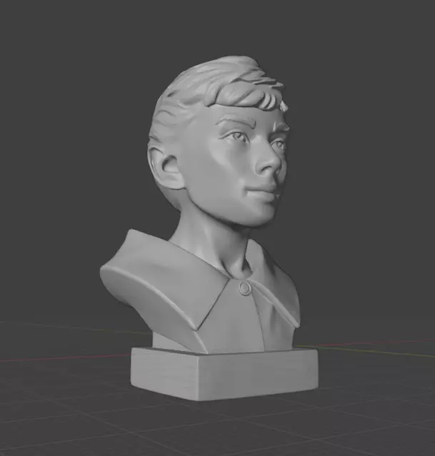 Audrey Hepburn 3D print model_20