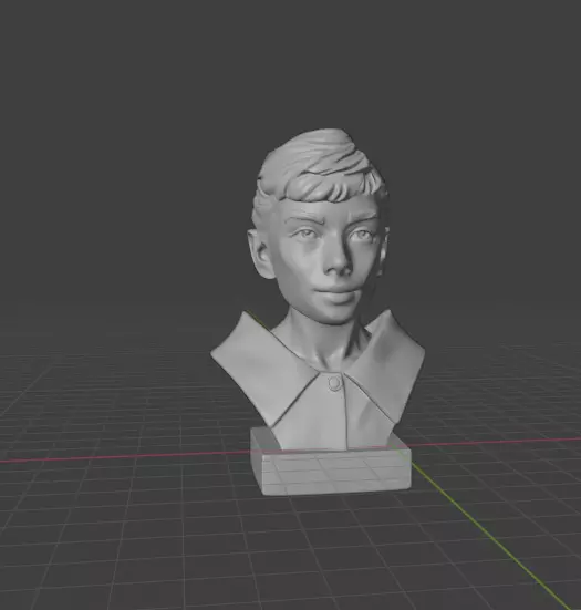 Audrey Hepburn 3D print model_8