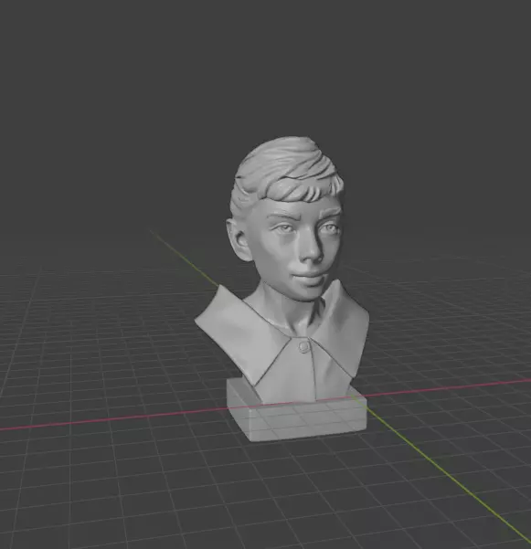 Audrey Hepburn 3D print model_12