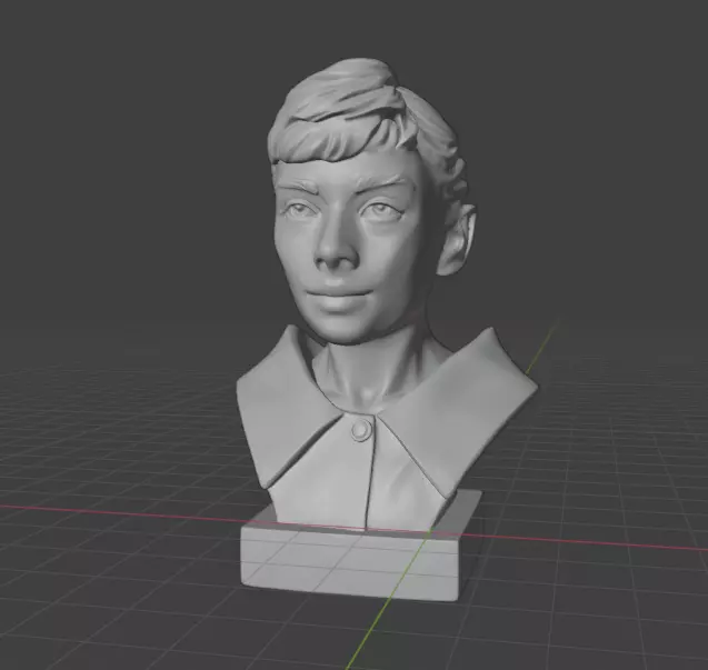 Audrey Hepburn 3D print model_5