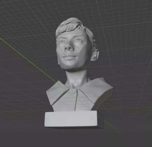Audrey Hepburn 3D print model_6