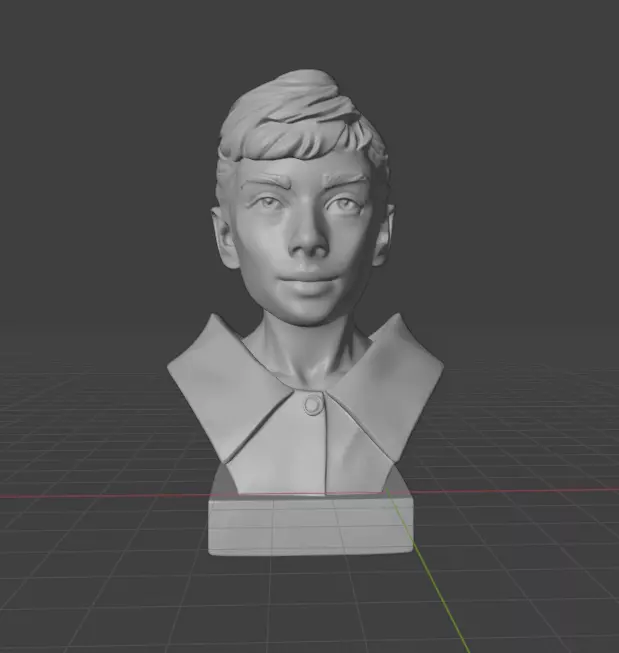 Audrey Hepburn 3D print model_11