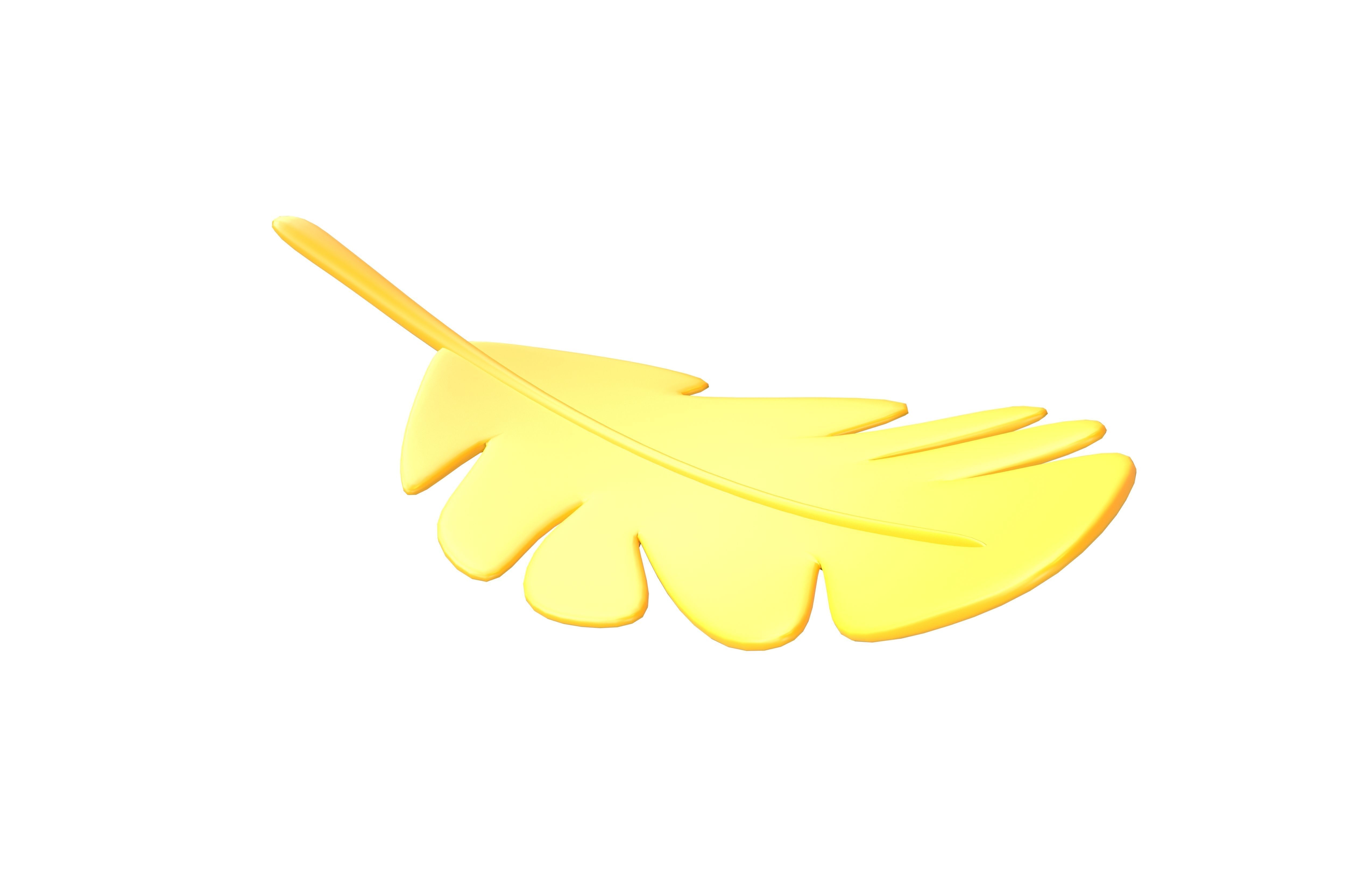 Leaves 012 Low-poly 3D model_2