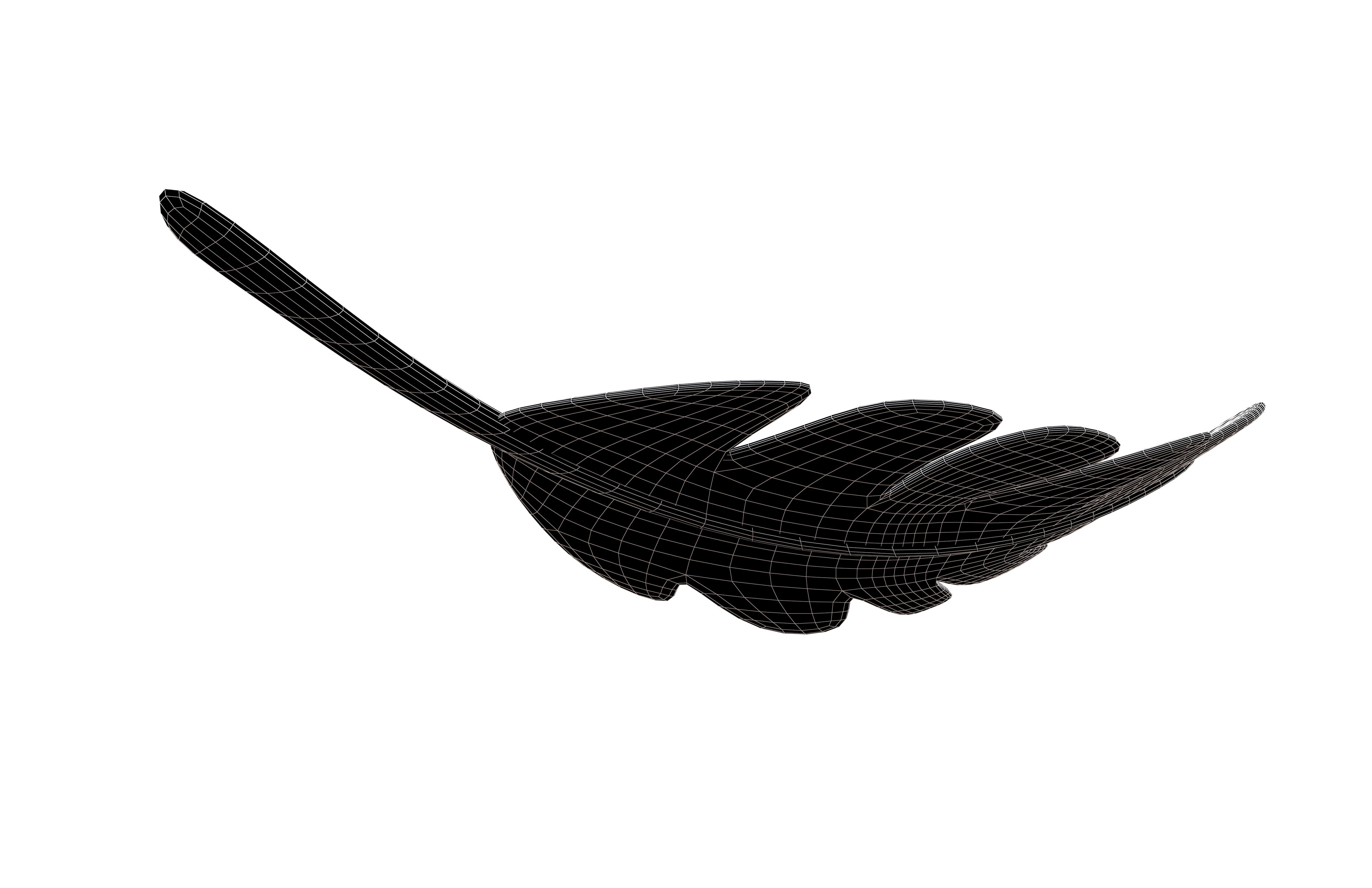 Leaves 012 Low-poly 3D model_7