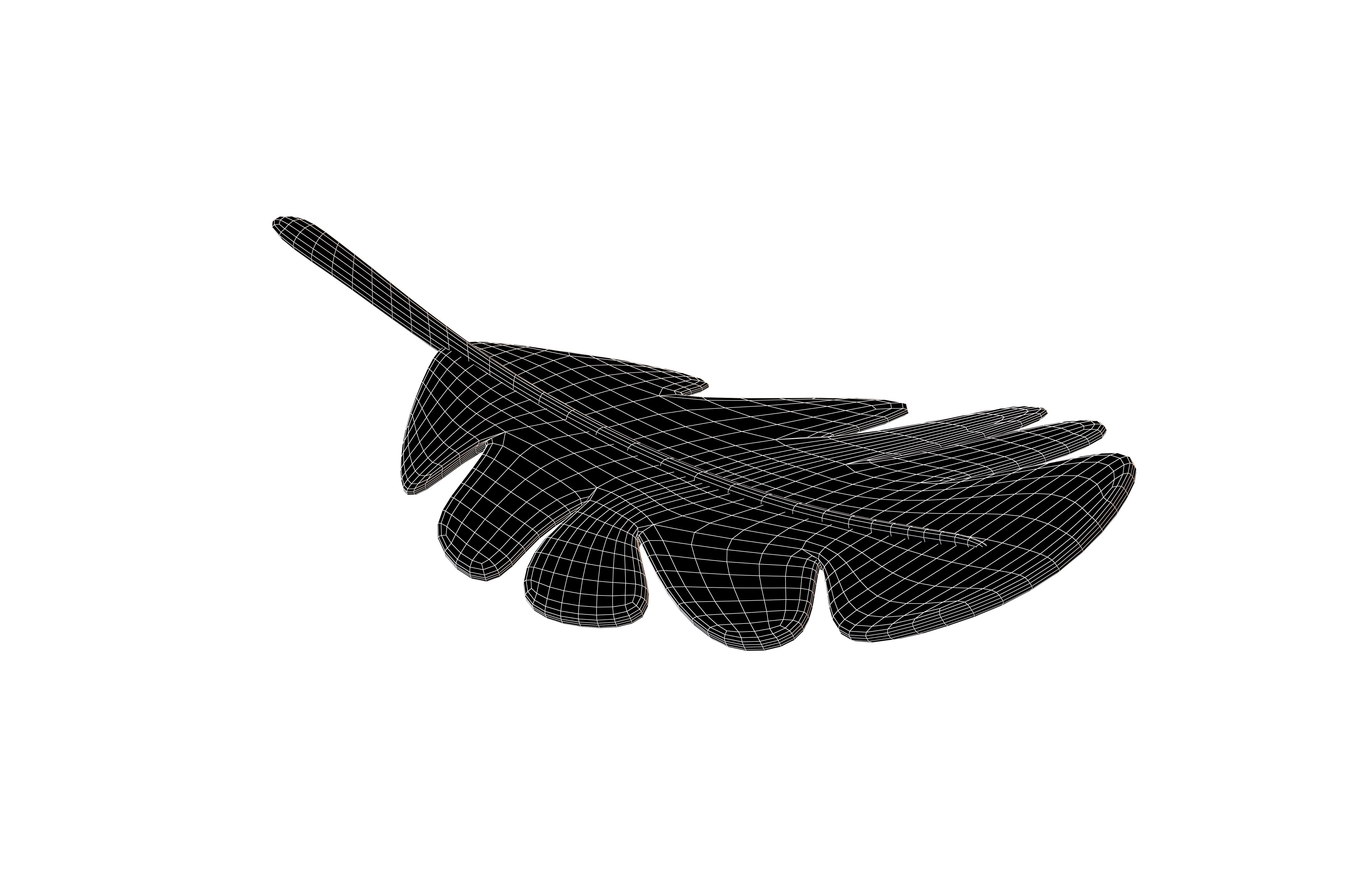 Leaves 012 Low-poly 3D model_6