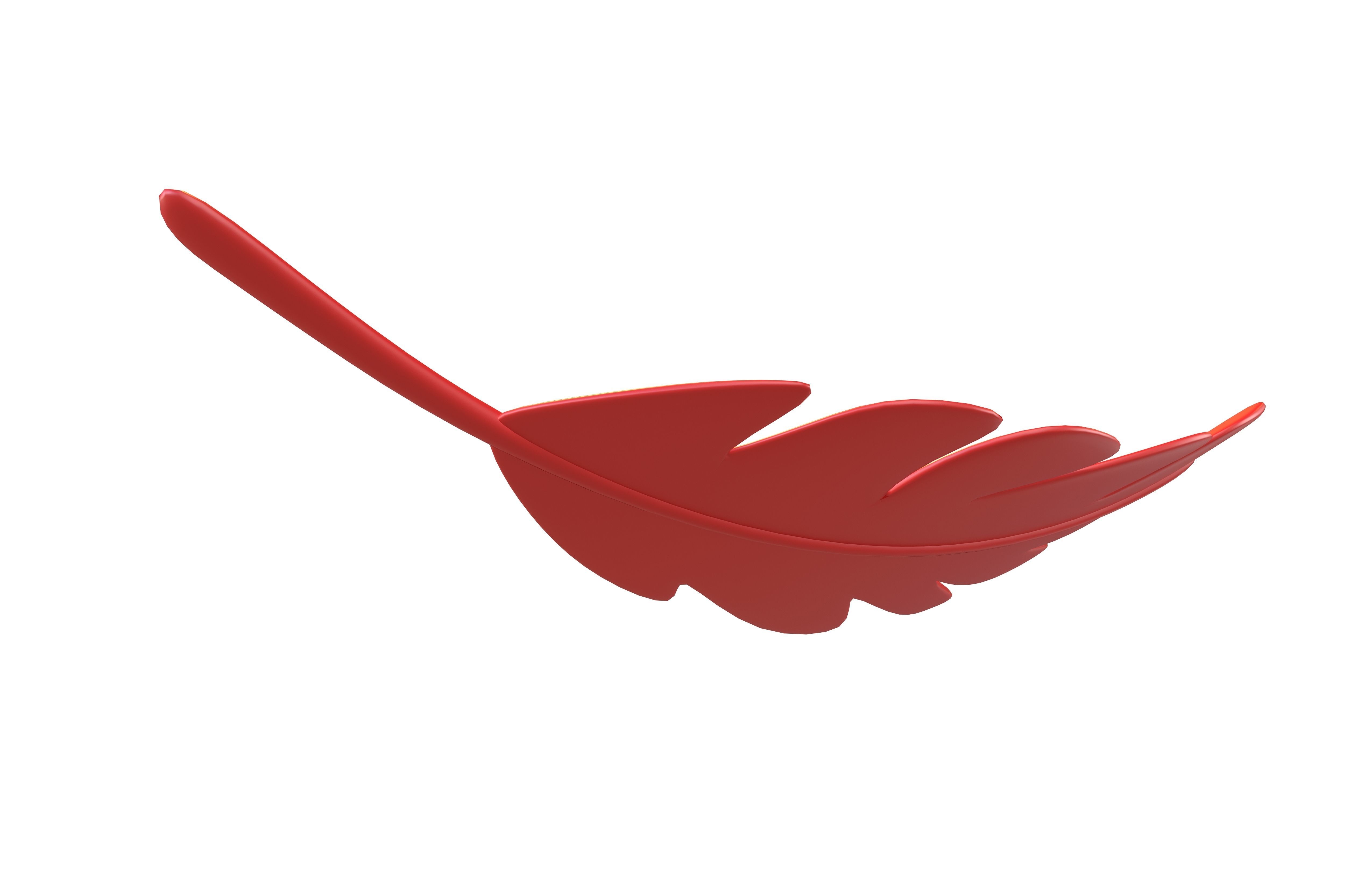 Leaves 014 Low-poly 3D model_3