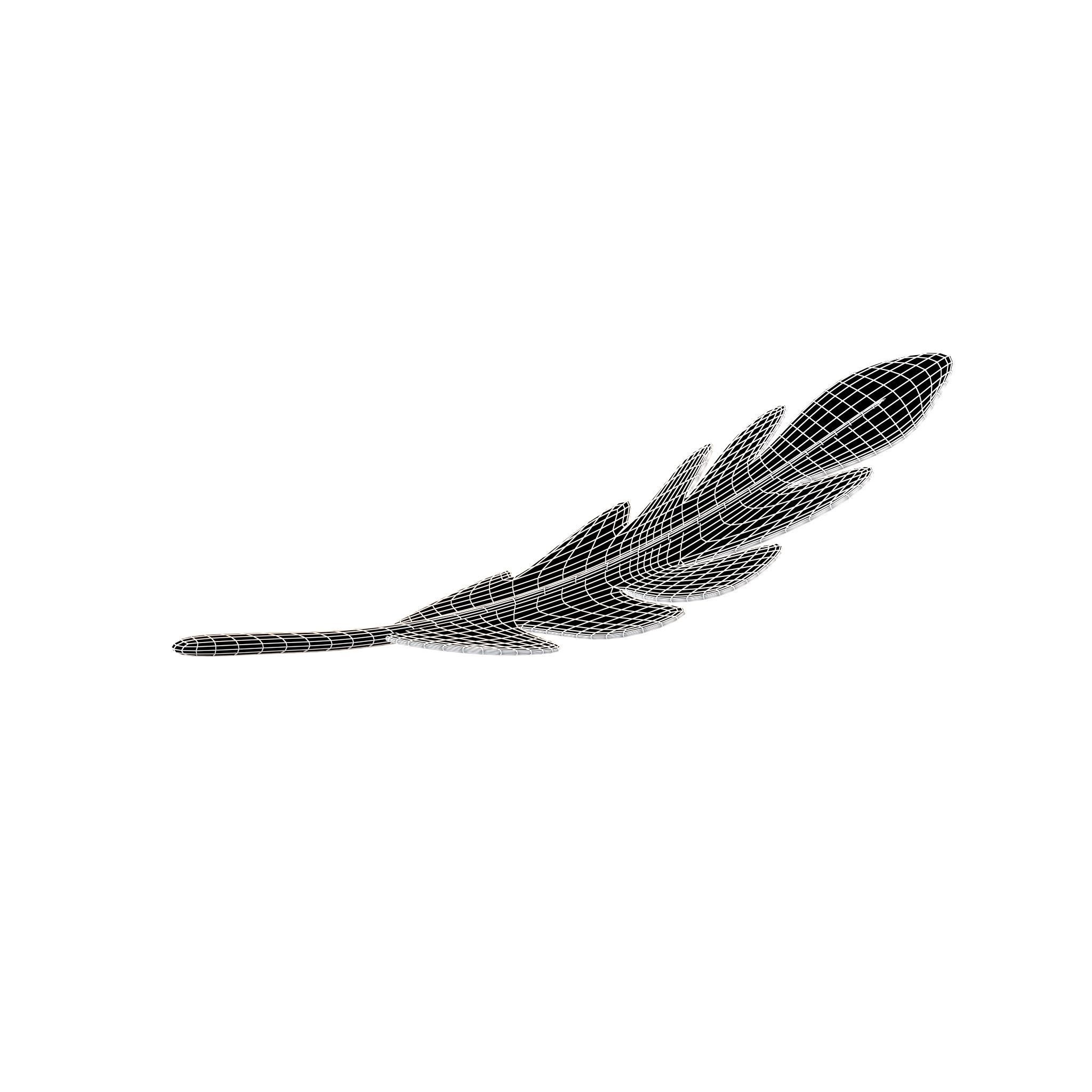 Leaves 014 Low-poly 3D model_4