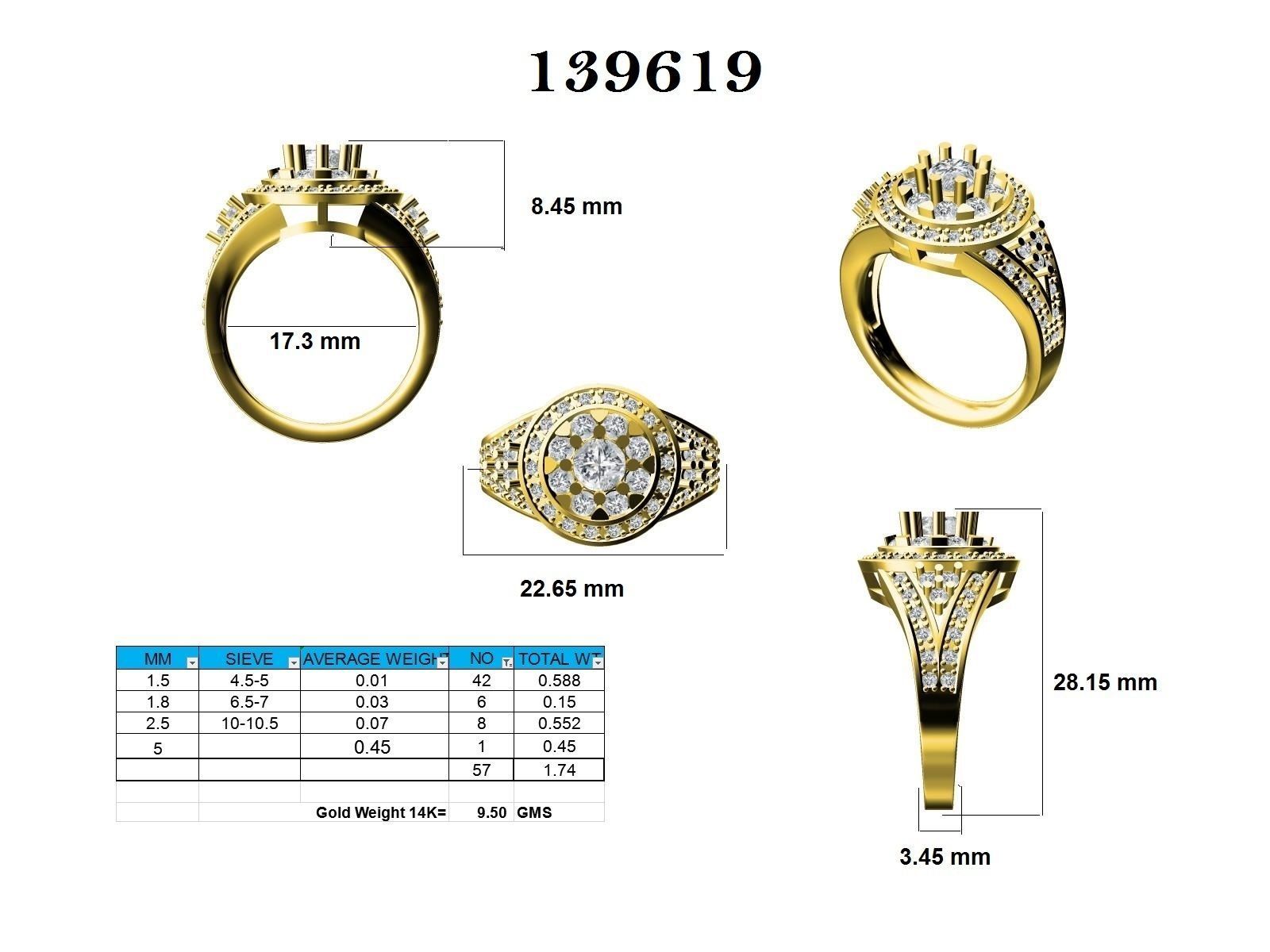 Ring - 139619 3D print model_12