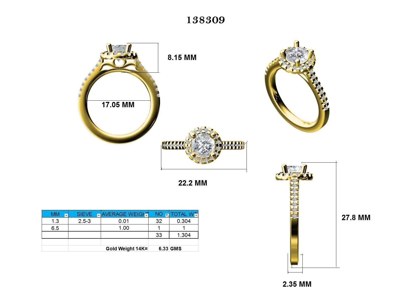 Ring - 138309 3D print model_12