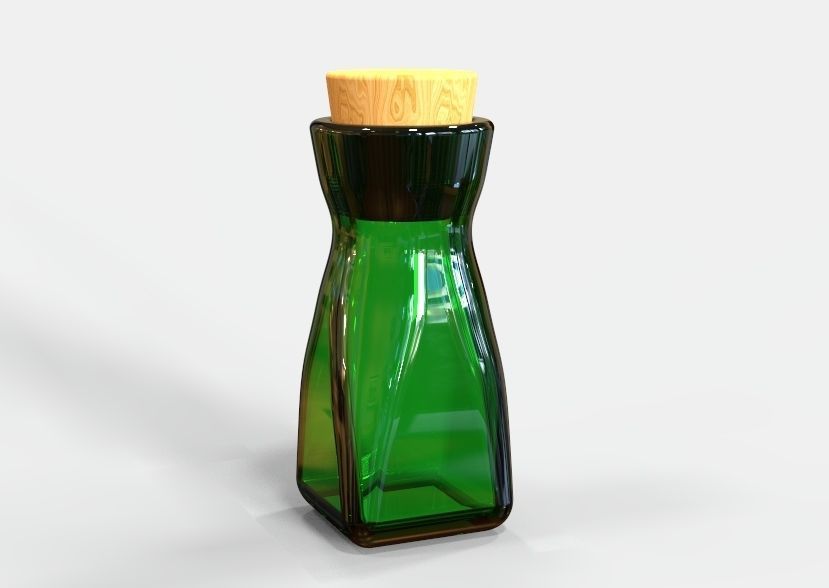 Herb Bottle 3D print model_11