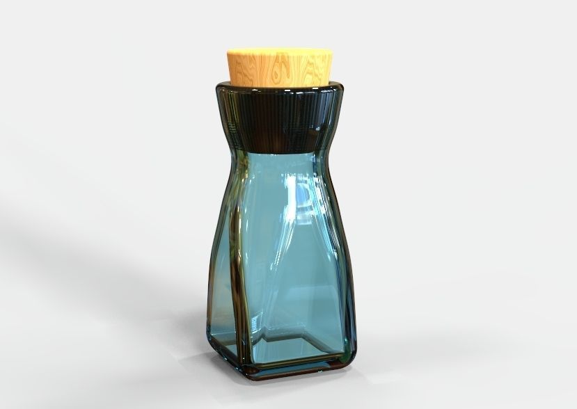 Herb Bottle 3D print model_10
