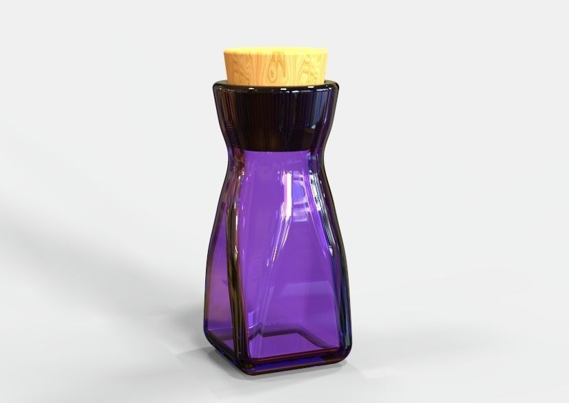 Herb Bottle 3D print model_2