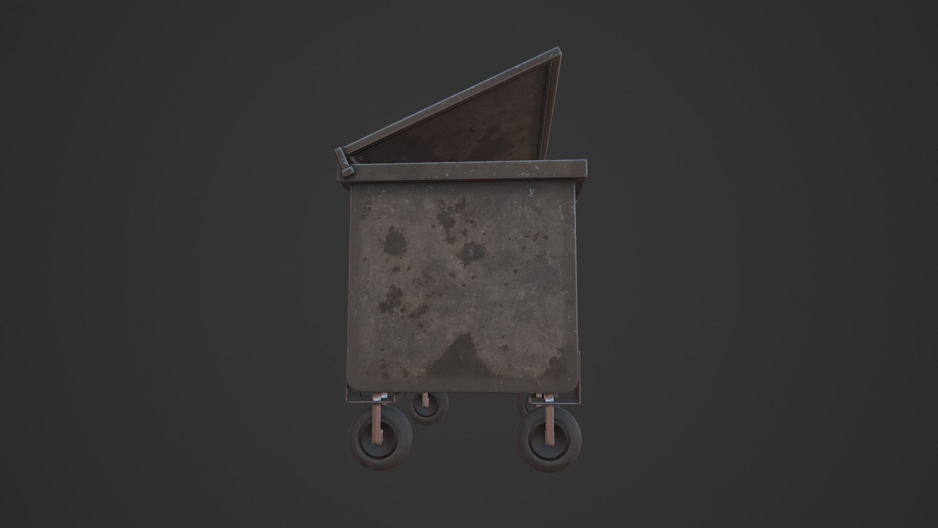 Garbage Container Low-poly 3D model_7
