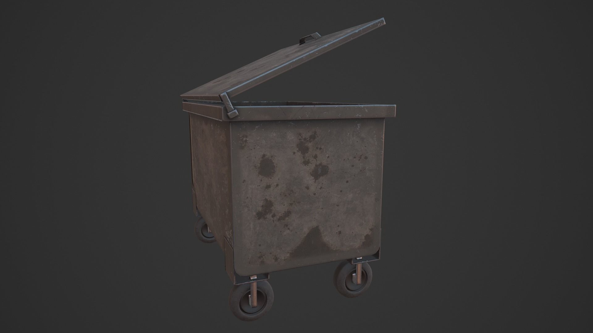 Garbage Container Low-poly 3D model_11