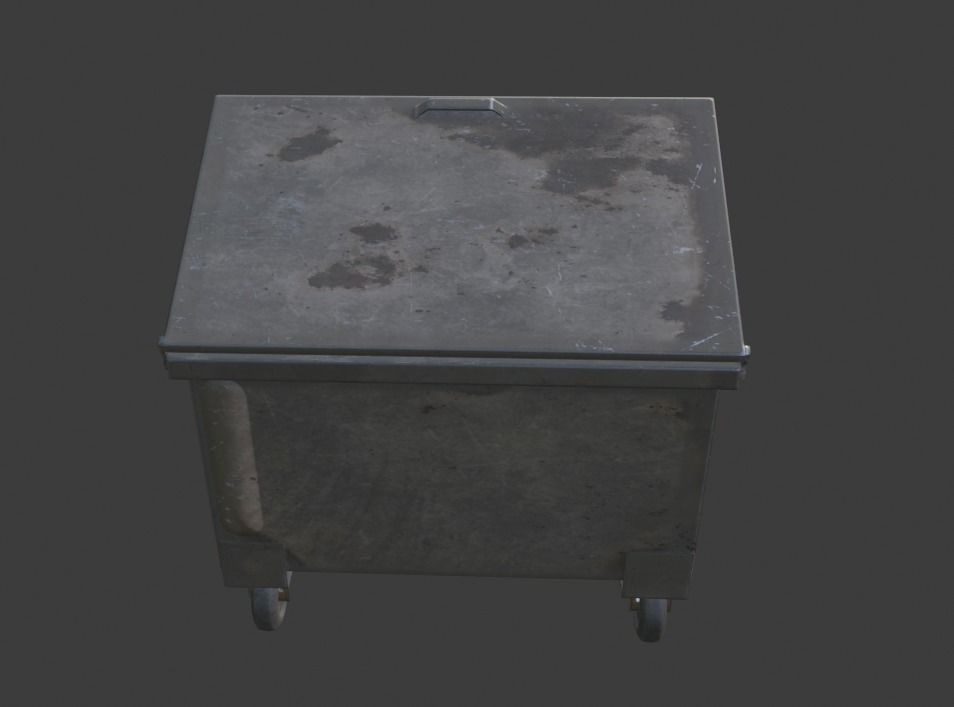Garbage Container Low-poly 3D model_5