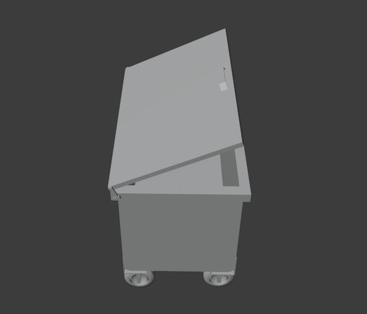 Garbage Container Low-poly 3D model_19
